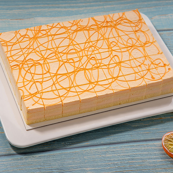   香橙慕斯小方蛋糕 （800g/54块/盒*10盒/箱）