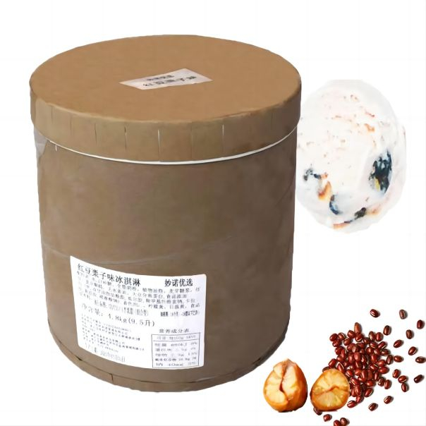 妙诺国产桶装冰淇淋-红豆栗子